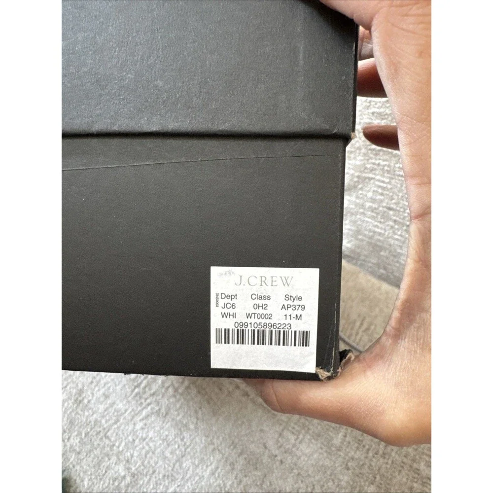 NIB Women J Crew Canvas Sneakerdrille White Sz 11 $118 MSRP